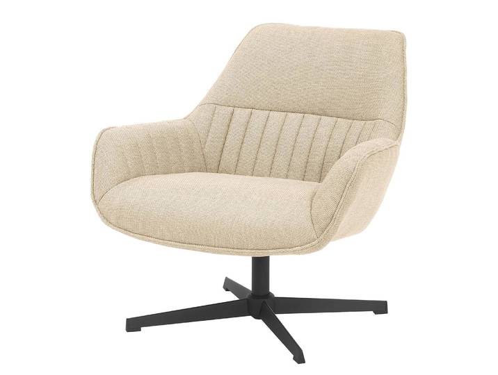 Fauteuil lounge TSOUL Beige/Beige Tissu 77 x 81 x 83cm