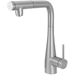 Neuesbad Armatur mit Ausziehbrause und Wasserfilter Anschluss, Edelstahl gebürstet NB1DEBREF75M1