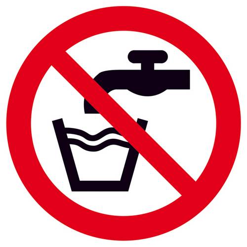 Verbotsschild Kein Trinkwasser Folie selbstklebend (Ø) 100mm ISO 7010 1St.