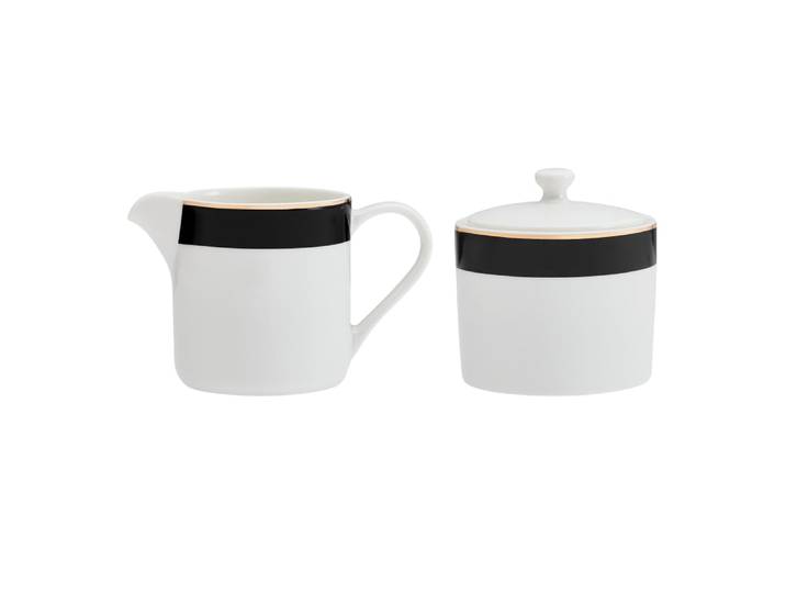 Set Sucrier Et Crémier En Porcelaine Blanche 245ml