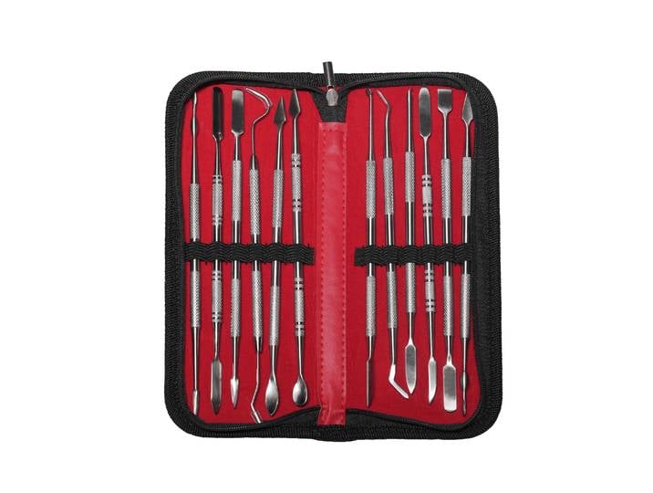 Modellierwerkzeug Set Metall mit Etui 13-teilig
