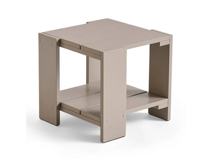 HAY Crate Side Table Tisch 49,5x49,5x45 cm Kiefernholz lackiert London fog