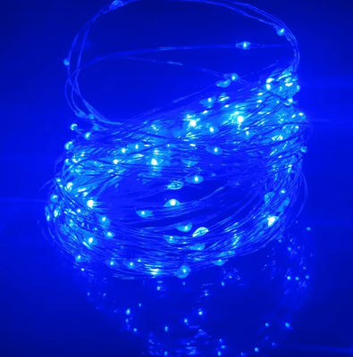 Inspire Curations 5M Battery Operated Waterproof Copper Wire Fairy Lights blue 5m
