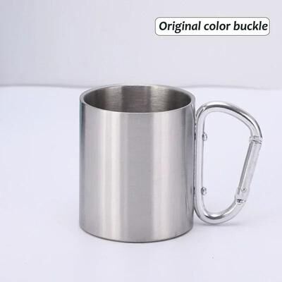 Uplift Picks Stainless Steel Camping Mug With Carabiner Handle Lightweight Outdoor Coffee Cup original 150 200 Ml