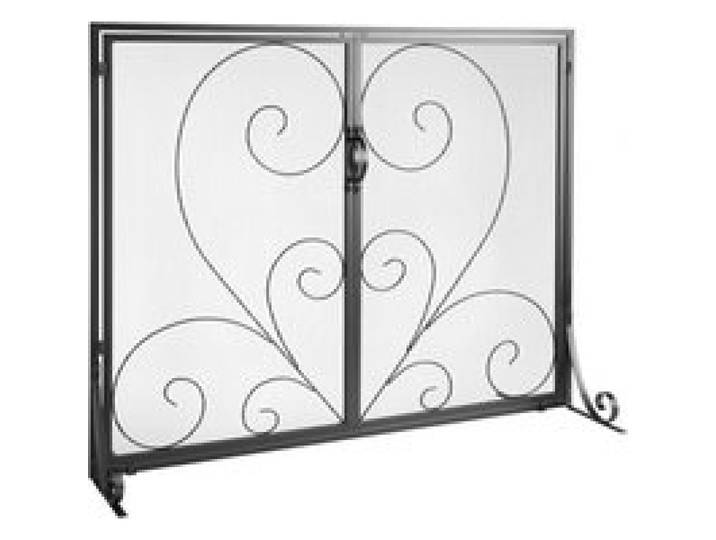 VEVOR Pare-feu de Cheminée 2 Panneaux Grille de Protection de Cheminée Fer 99x80,2 cm Robuste avec Porte Pare-étincelles Autoportant Installation Simple pour Salon Décoration d'Intérieur Vintage, Noir
