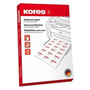 Kores Universal-Etiketten, 105 x 37 mm, grün, 100 Blatt ohne Rand (L10537G)
