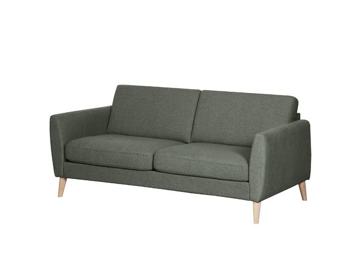 Canapé Kustavi 2-3 places Gris/Gris Tissu structuré 190 x 80 x 90cm Scandi