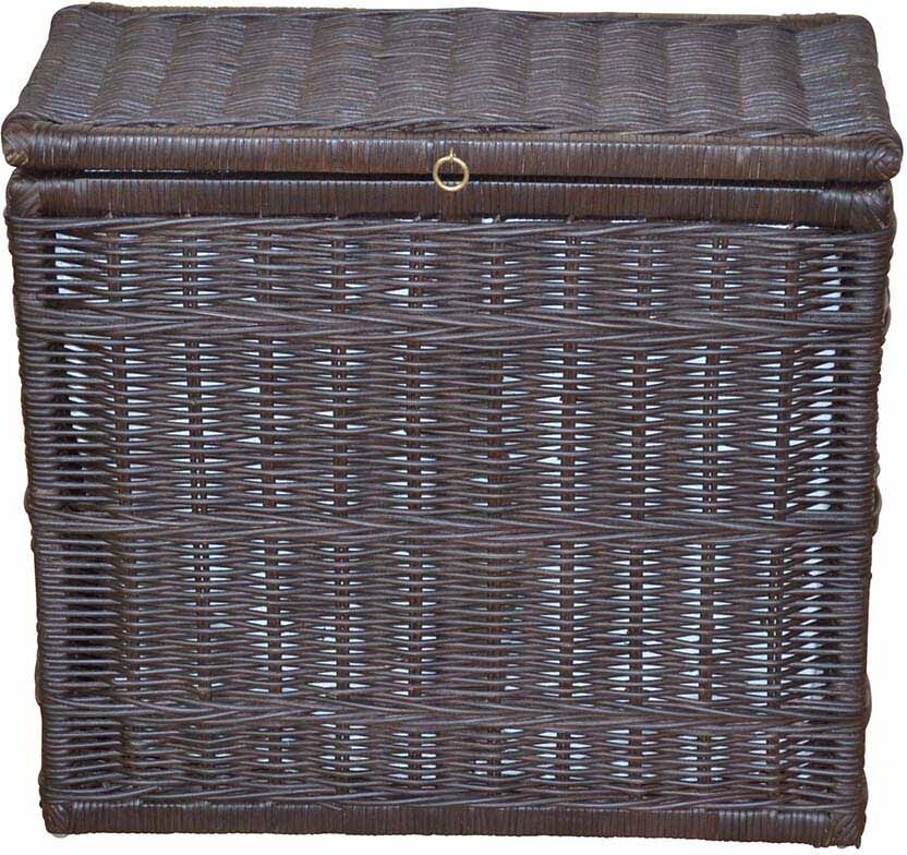 Pharao24.de Wäschetruhe aus Rattan Braun