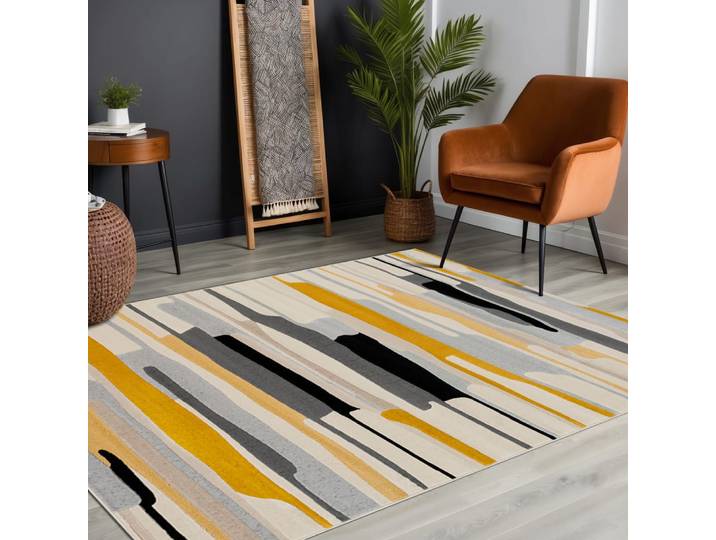 Tapis scandinave moderne multicolore/gris 200x275