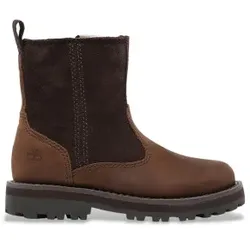 Timberland Unisex für Kinder. TB1A28KX2421 Courma Mid Warm Brauner Lederstiefel (23), Wohnung, Reißverschluss, Lässig, Kinderbekleidung