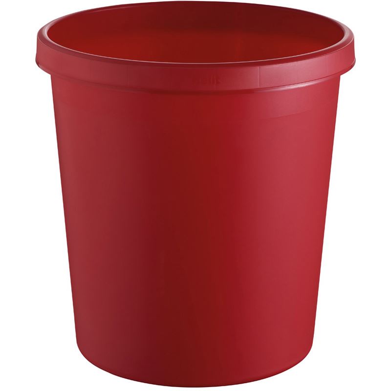 helit Papierkorb, 18 Liter, PE, rund, rot
