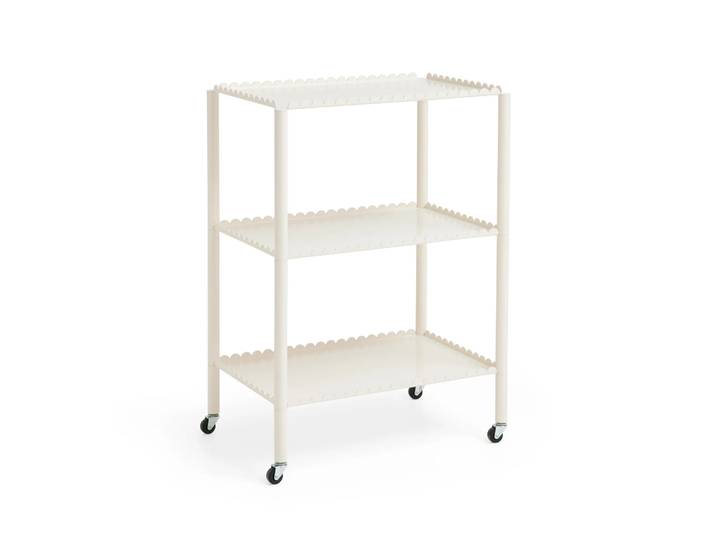 HAY Chariot de service Arcs Trolley High Eggshell
