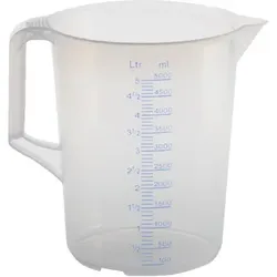 Messkanne 5l PP geschlossener Griff transparent 2Skal. Ø206x257mm Auslaufnase - transparent