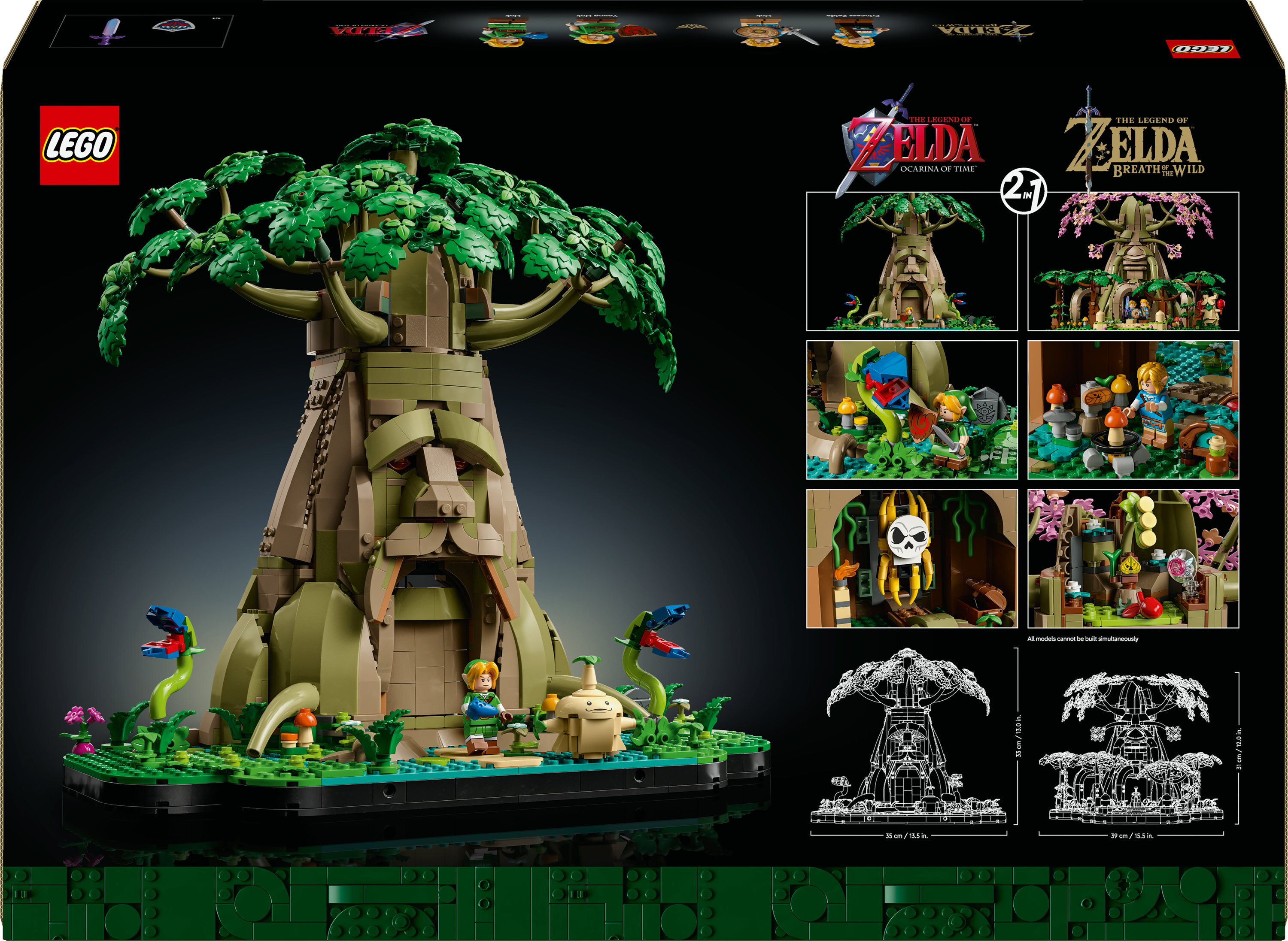 LEGO The Legend of Zelda Deku-Baum 2-in-1, Bauset mit 4 Minifiguren zum Sammeln, Modell zum Umgestalten und Ausstellen, Geschenk und Sammlerstück für erwachsene Sammler und Fans 77092