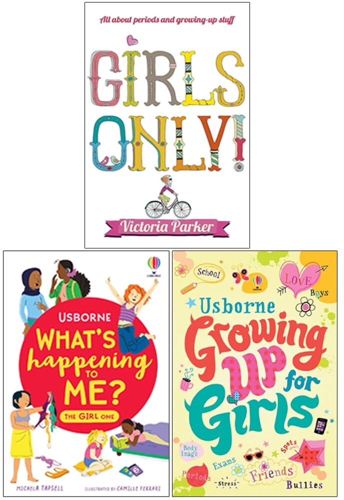 HODDER PUBLISHING Girls Only, Whats Happening to Me Girls, Growing Up for Girls 3 Books Collection Set