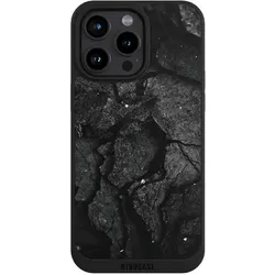 Nivocase Handyhülle für Apple iPhone 15 Pro Max Hülle NIVOpure Case Schwarz Beton Stein schwarz (Apple iPhone 15 Pro Max), Smartphone Hülle, Schwarz