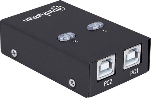 Manhattan 2 Port USB 2.0-Umschalter Schwarz