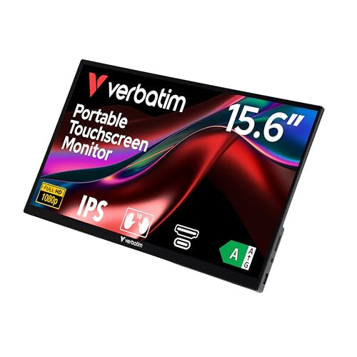 Verbatim 49592 Computer Monitor 39,6 cm (15,6 inch) Full HD Touchscreen - Zwart