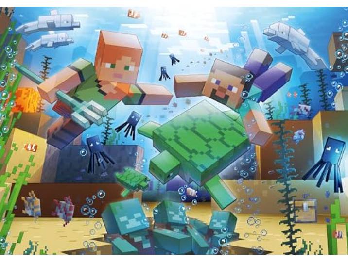 Ravensburger Erwachsenenpuzzle 1000 Teile - Minecraft Mosaic, Nieuwe versie