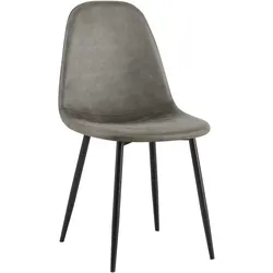 CLP Esszimmerstuhl Napier Vintage Kunstleder - Farbe: dunkelgrau, Material: Vintage Kunstleder