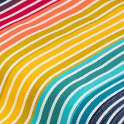 Liegestuhlstoff / Allround-Gewebe "Streifen Regenbogen", 44 cm breit, bunt