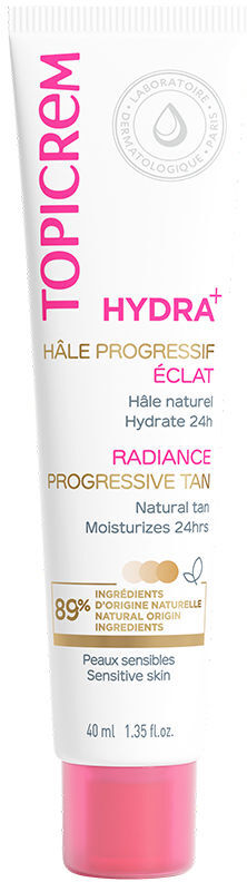 Topicrem HYDRA+ bronzeamento facial progressivo 40 ml
