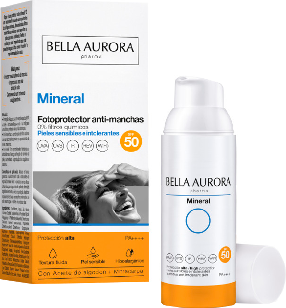 Bella Aurora Fotoprotetor Antimanchas Mineral SPF50+ 50ml