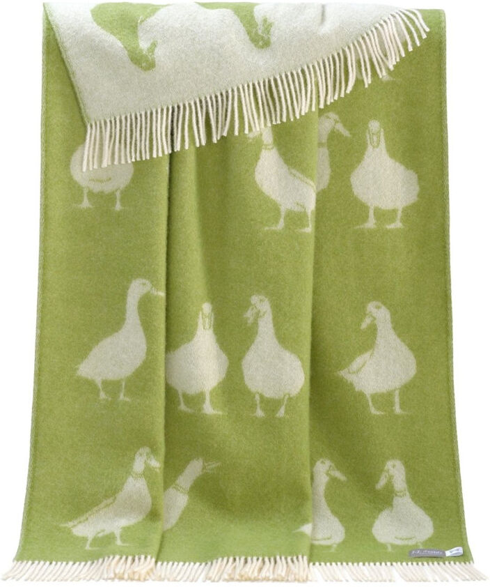 J.J Textile SpringSummer Throw Blanket Green 130cm W X 180cm L