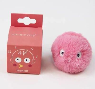 Uplift Essentials Interactive Electric Cat Toy Ball With Catnip And Sound red