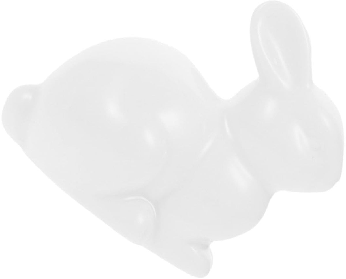 Solidchoice - Keramisch Mini Wit Konijn Beeldje - Tafelblad Ornament voor Decoratie