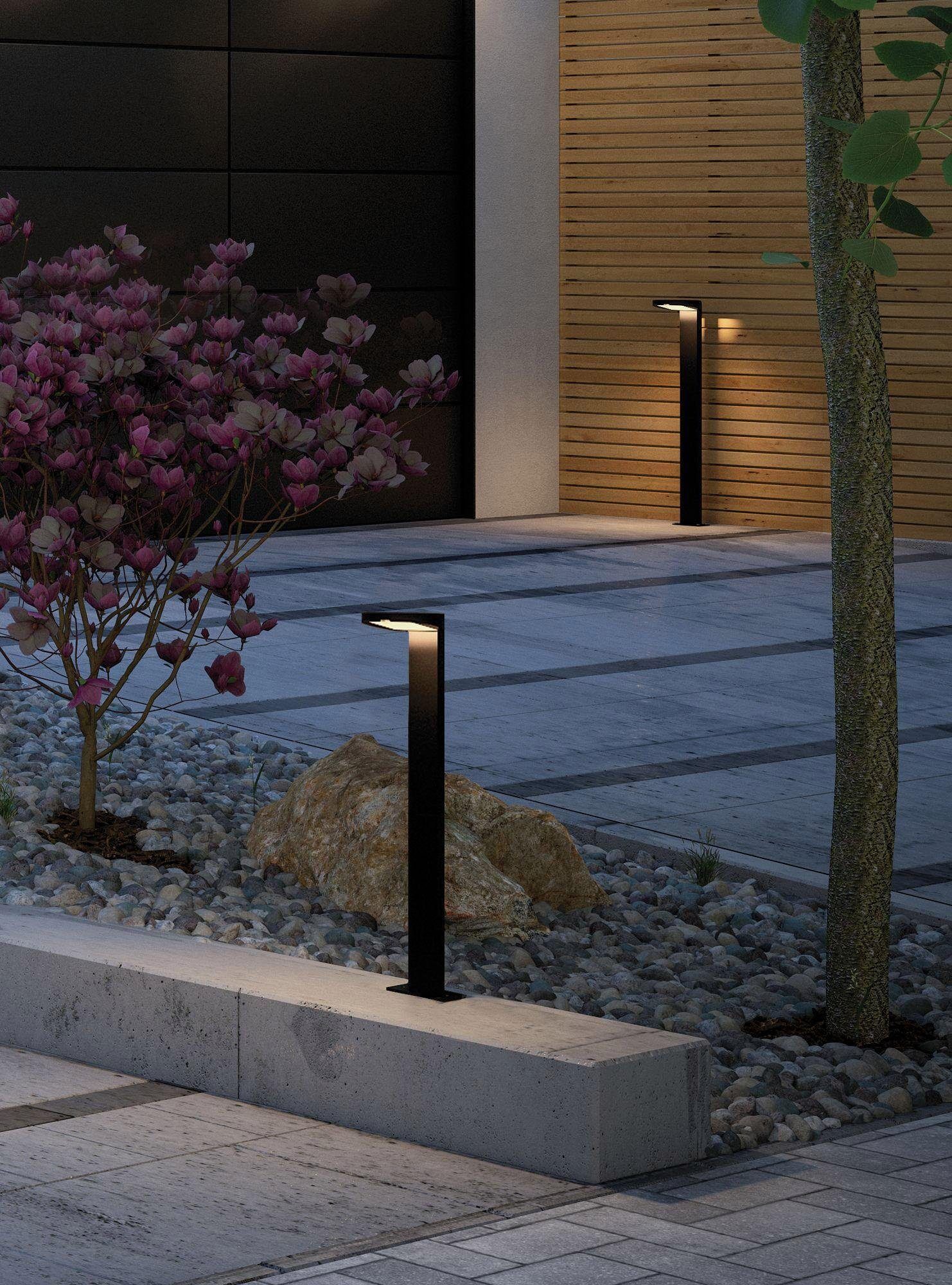 LED Pollerleuchte PAULMANN "Ryse", grau (anthrazit), B:15,4cm H:79,6cm T:19,4cm, Leuchten, LED Pollerleuchte, LED-Modul