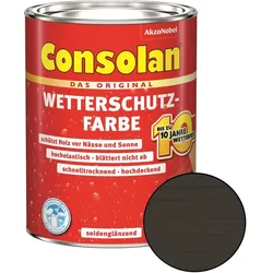 Consolan  Wetterschutz-Farbe  Kaffeebraun  2,5  L