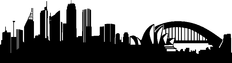 Ambiance-sticker Sticker skyline Ville de Sydney