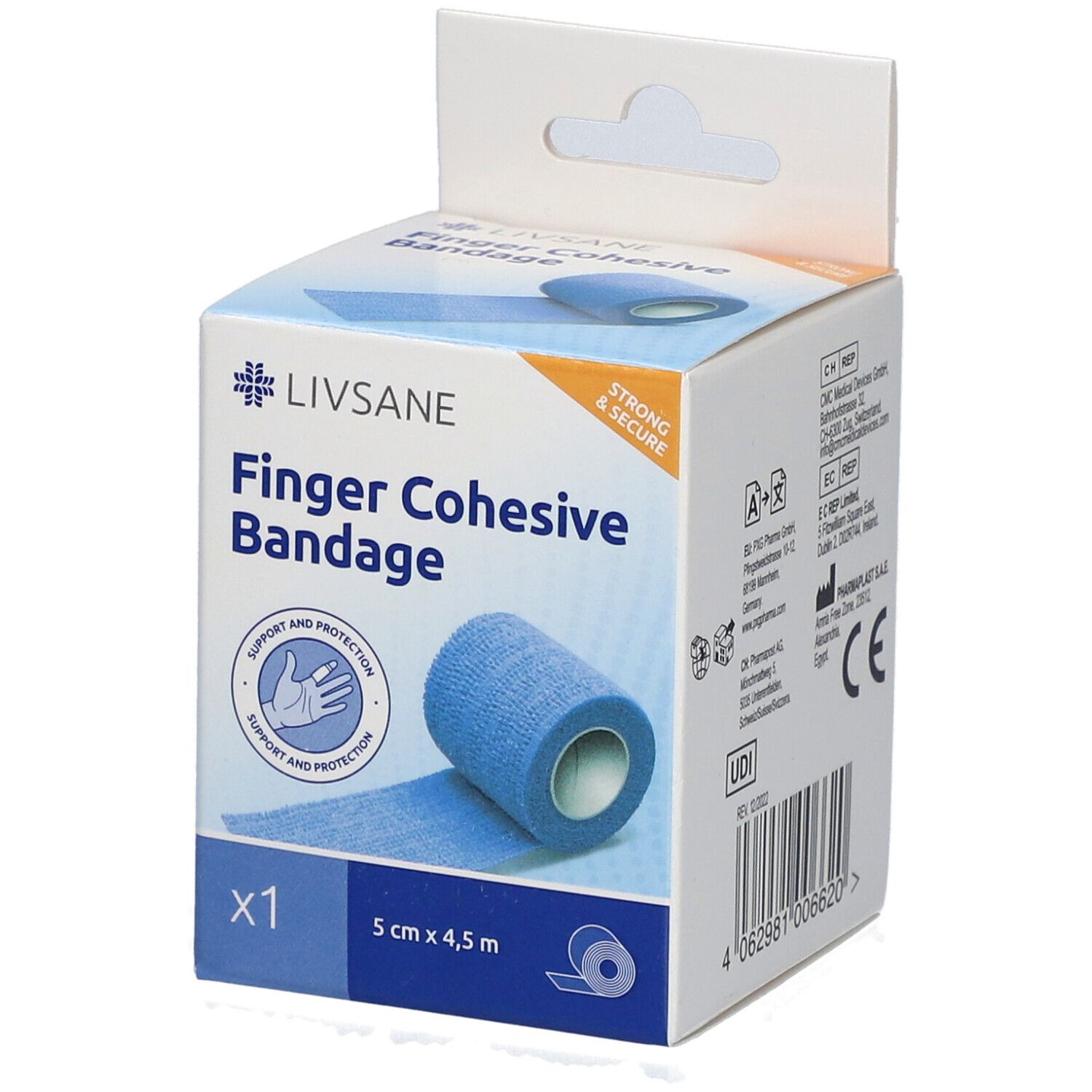 Livsane Fingerverband 5cmx4.5m selbsthaftend 1 St Pflaster
