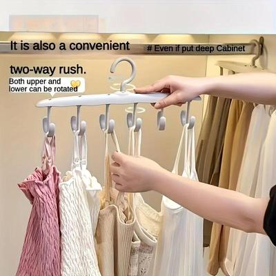 Fusion Finds Space Saving Rotating Hanger Closet Organizer Hook Storage Solution white