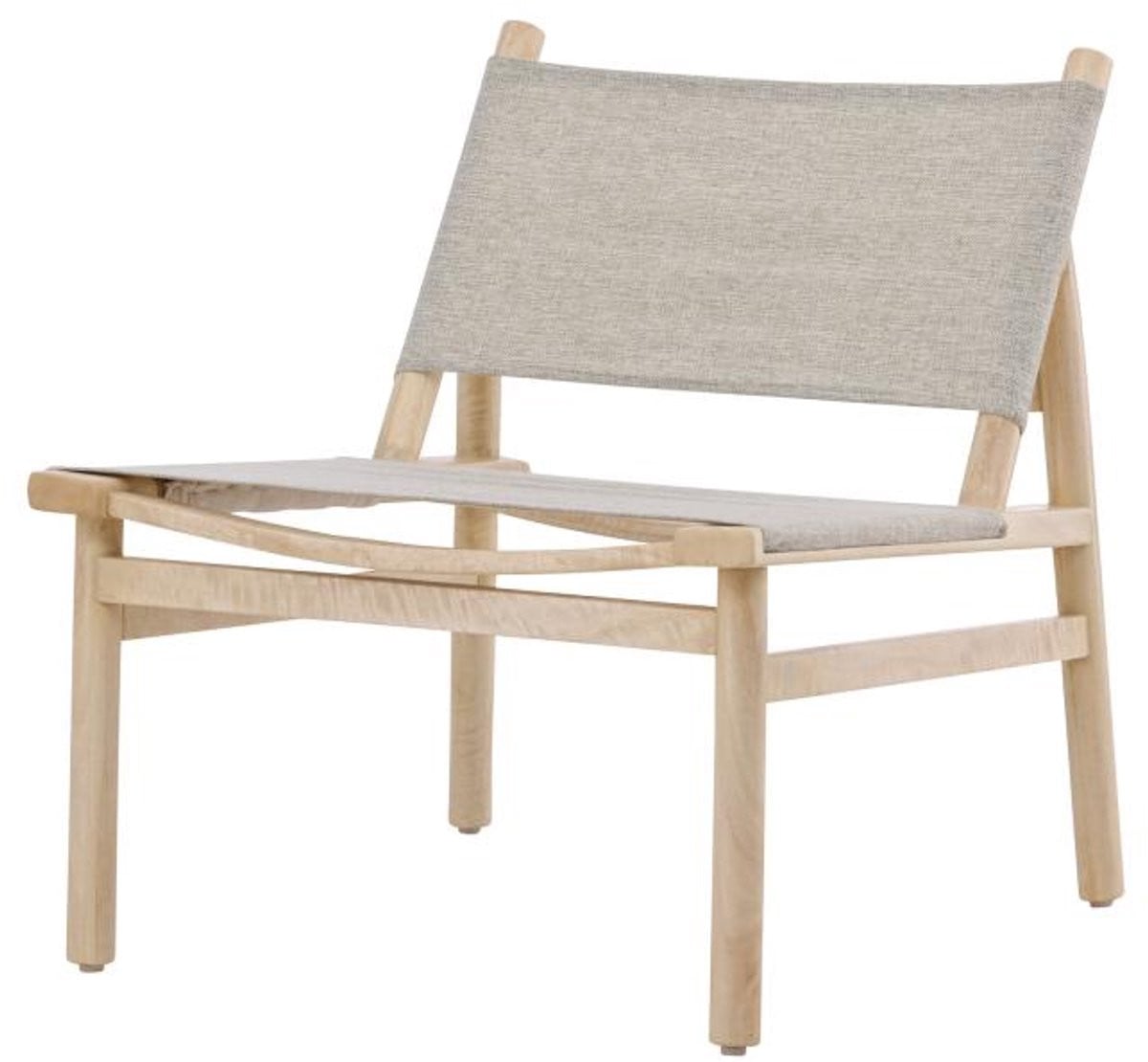 Svea Torres fauteuil - Mangohout - Natuurlijk/Grijs