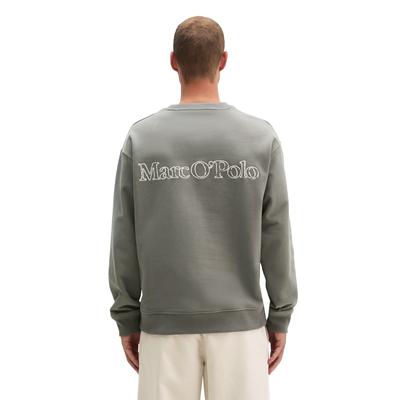 Sweatshirt MARC O'POLO "aus regenerativer Bio-Baumwolle", Herren, Gr. XXL, graphite dust, Obermaterial: 100% Baumwolle, unifarben, relaxed fit, Rundhals, Rippbündchen, Sweatshirts Sweatshirt