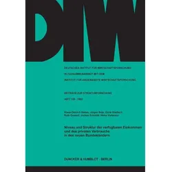 Niveau und Struktur der verfügbaren Einkommen und des privaten Verbrauchs in den neuen Bundesländern, Fachbücher von Jochen Schmidt, Heinz Vortmann, Jürgen Boje, Ruth Grunert, Klaus-Dietrich Bedau, Doris Gladisch