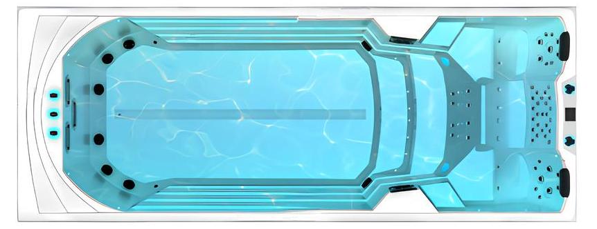 Relaxpool Sprudelbad Outdoor Whirlpool Hydromassagewanne Massagebad 585x230cm