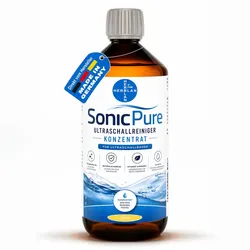 SonicPure 1000 ml Ultraschallbad Reinigungskonzentrat mit Citrus-Duft für alle Ultraschallreiniger I HERRLAN-Qualität Made in Germany