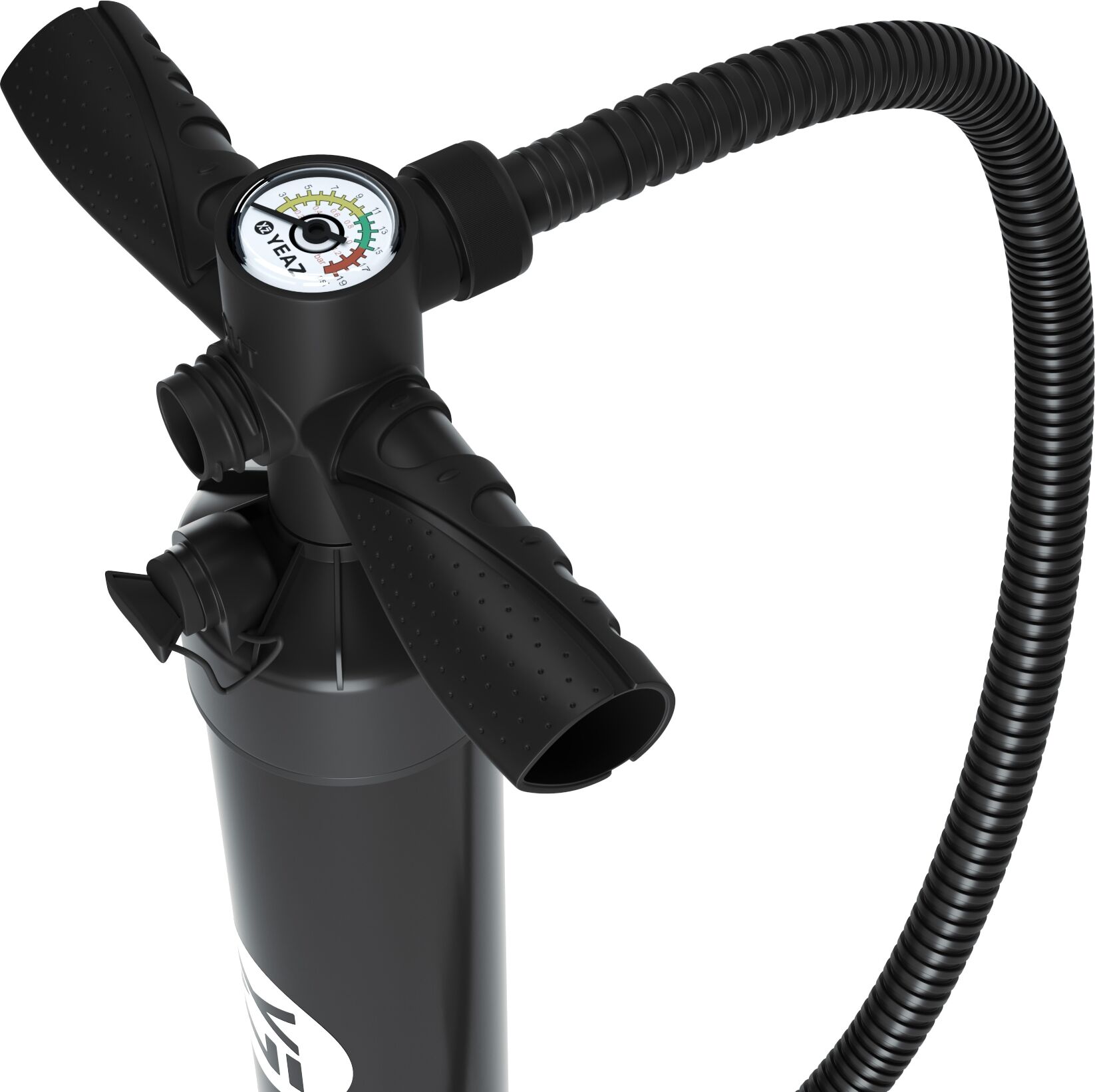 Inflatable SUP-Board YEAZ "Doppelhub SUP-Pumpe SCORE", schwarz, Wassersportboards, Inflatable SUP-Board