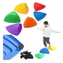 Lean Toys Leantoys Sinnespfad Steine gleichwertige Farbe 6pcs