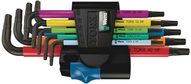 Set de clés mâles coudées WERA 967 SL 9 pces T8 - T40 (05024179001)