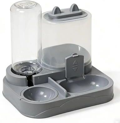 Uplift Essentials DuoStream All In One Automatic Pet Station grey