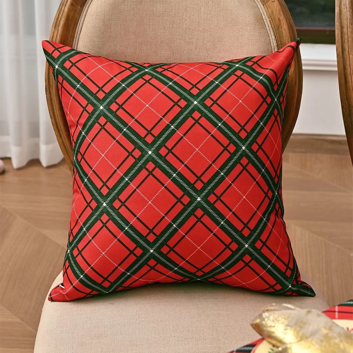 INF Lot de 2 Housses de Coussin Imprimées Noël - Décorations Festives pour les Fêtes