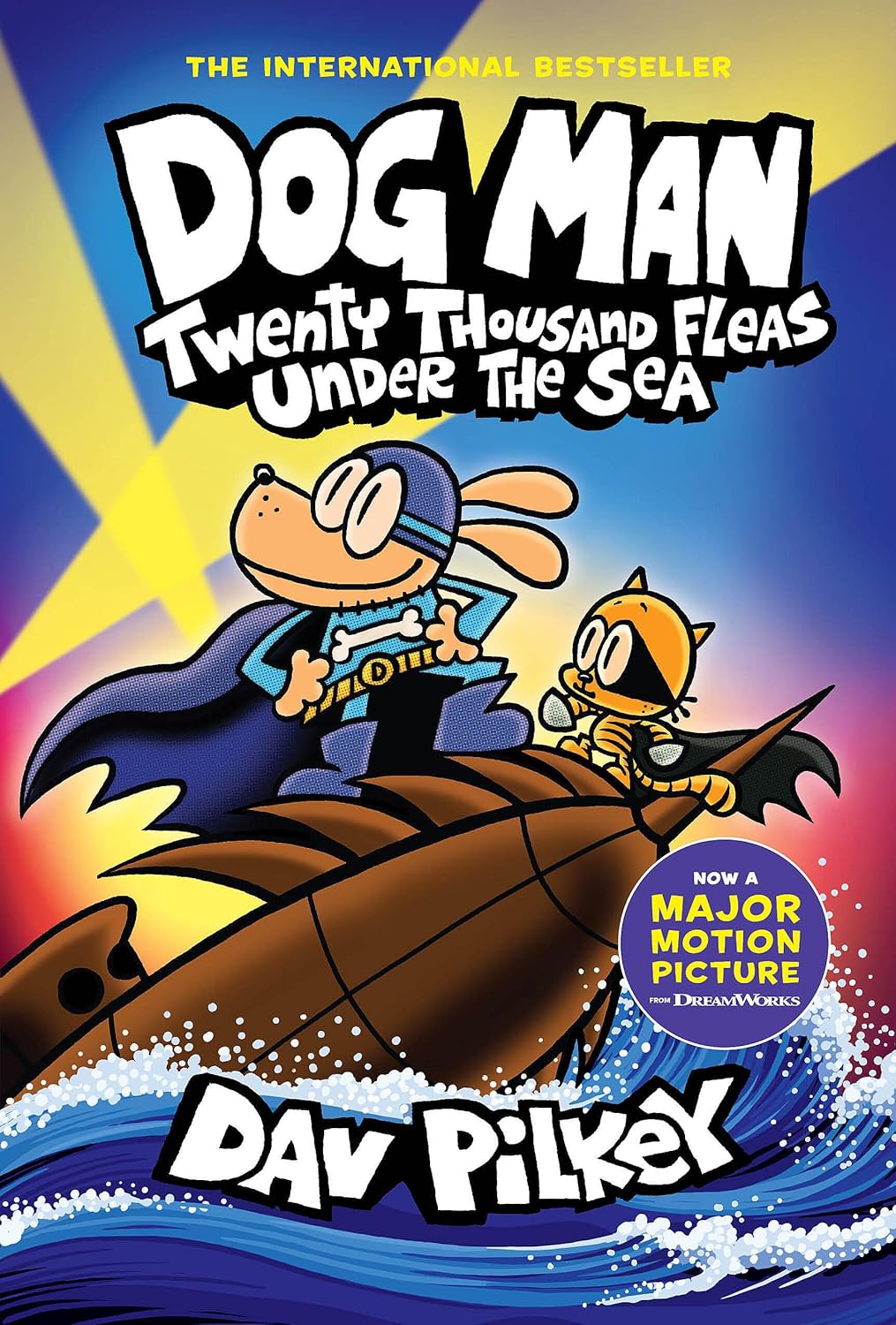 Scholastic Dog Man 11: Twenty Thousand Fleas Under the Sea by Dav Pilkey - Hardcover Graphic Novel - Ages 7-9 - Bestselling Series