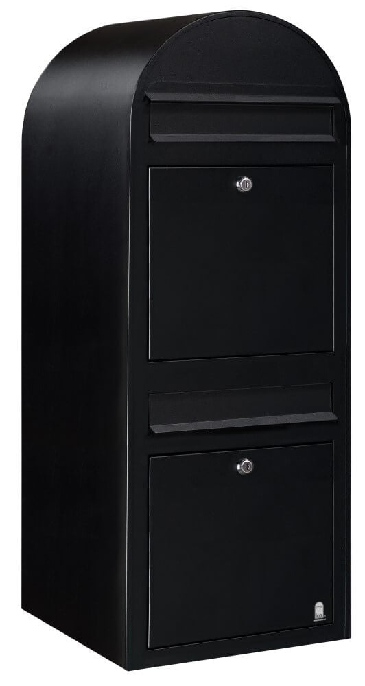 Bobi Brievenbus Duo 9005 Struktuurzwart Wandmontage