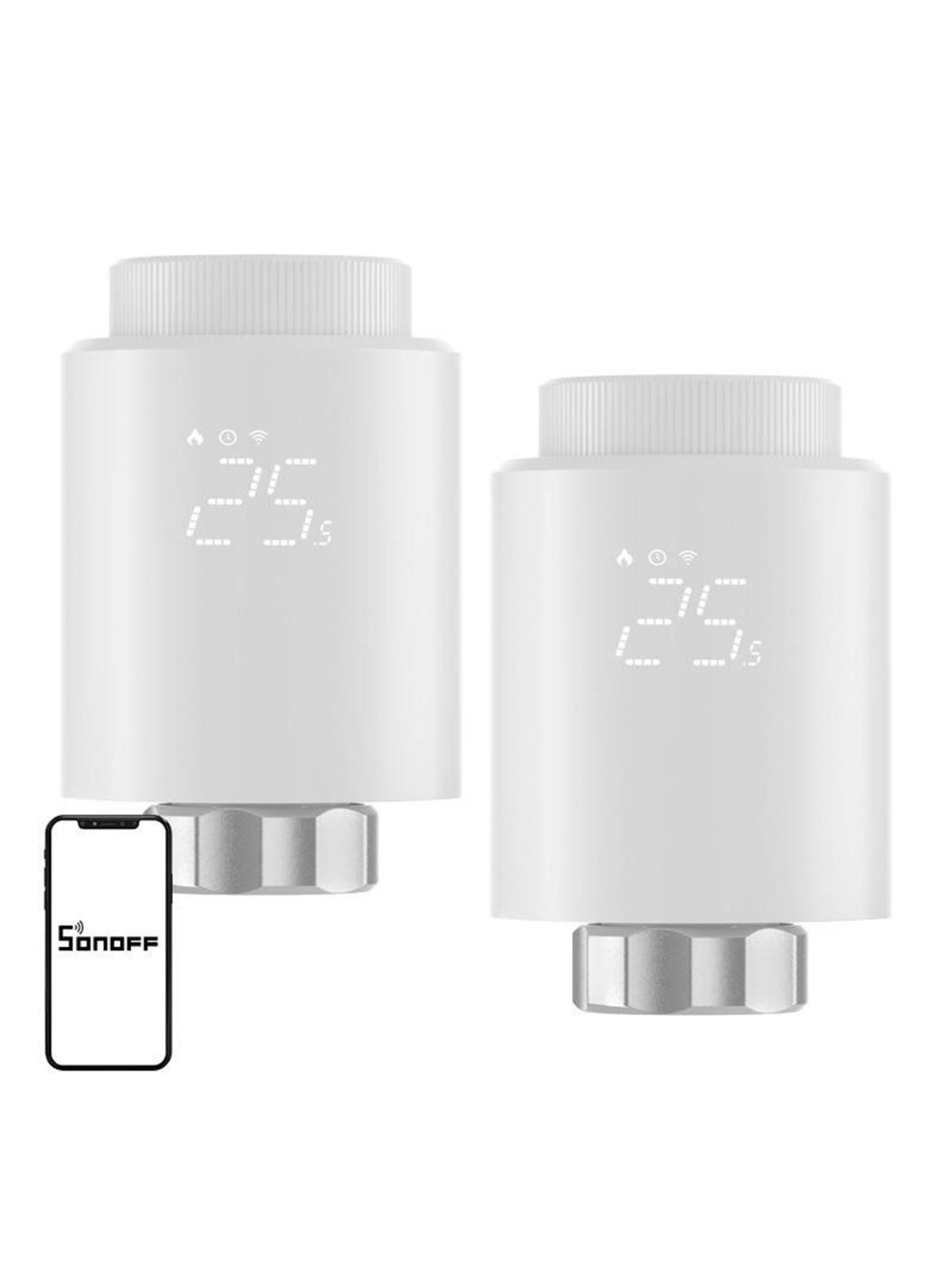 Sonoff SONOFF ZigBee TRVZB Thermostatkopf, 2er-Pack