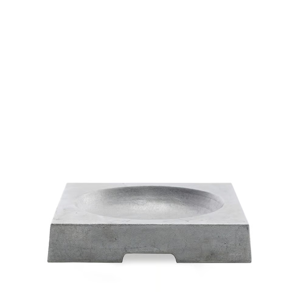 Byarums bruk Kvadrat vogelbad van zandgegoten aluminium