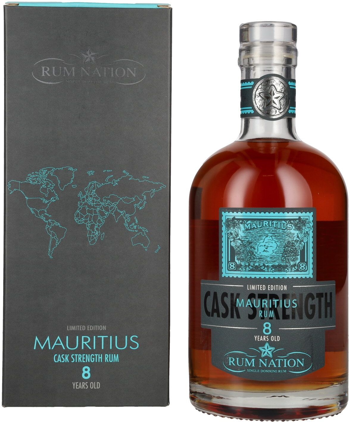 Rum Nation Mauritius 8 Years Old Cask Strength Rum Limited Edition 54,9% Vol. 0,7l in Geschenkbox
